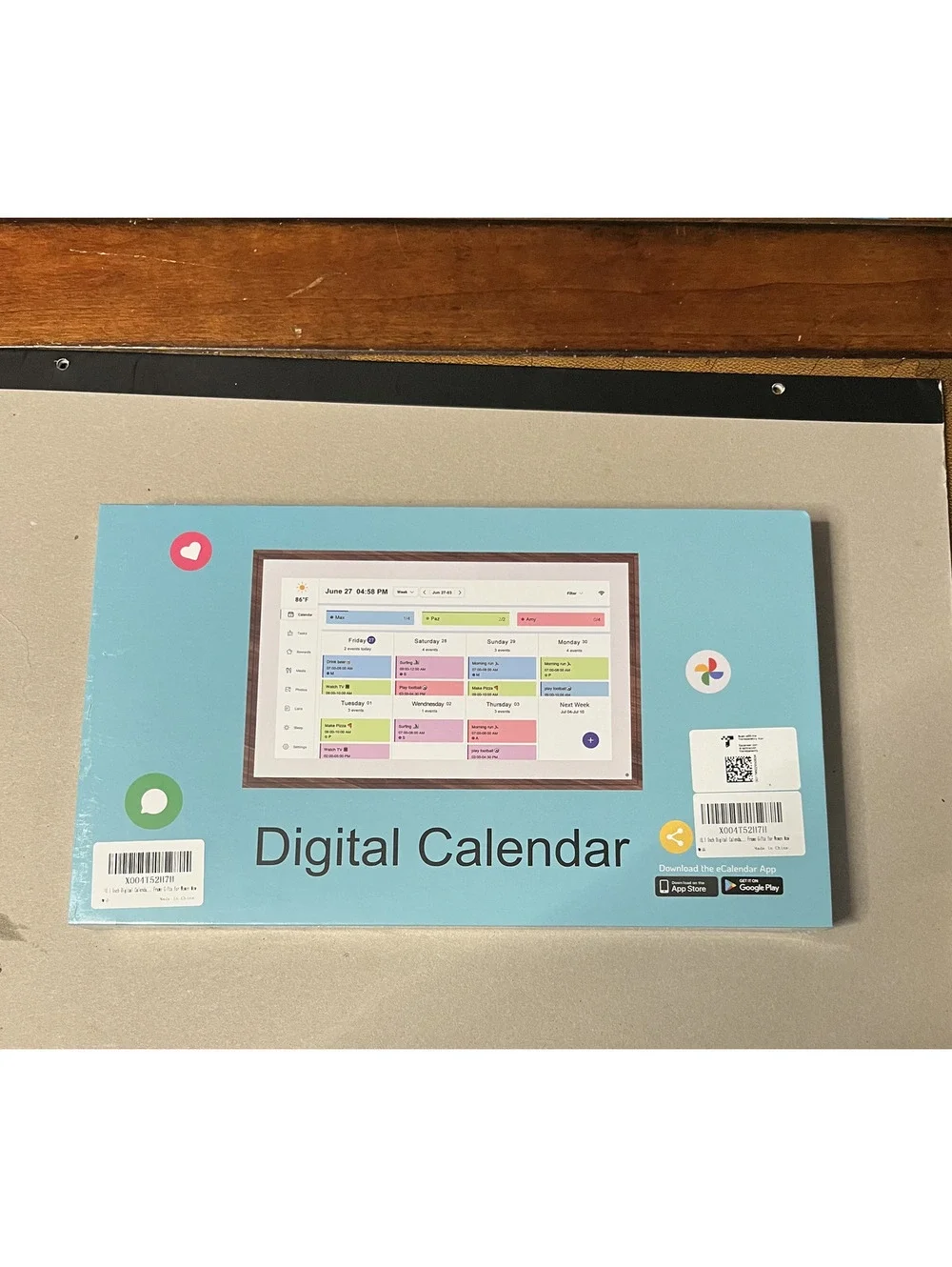 10.1 Inch Digital Calendar Frame with Touch Screen & WiFi